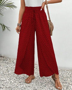 Zanab - damenhose mit geometrischem druck in Rot