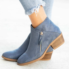 Camila - Bequeme Lederstiefel für Frauen in Blau