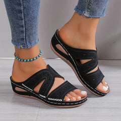 Moana® | Orthopädisch bequeme Damensandalen in Schwarz