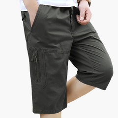 Herren-Bermudashorts mit Taschen für die alltägliche Freizeit in Dunkelgrau