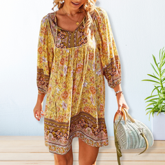 Matilda | Bohemian Kleid in Gelb