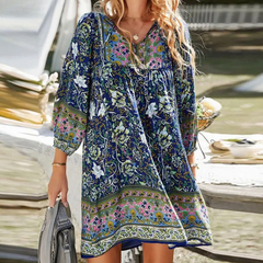 Matilda | Bohemian Kleid in Marineblau