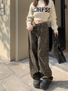 Primrose - Hose mit Leopardenmuster - Weit geschnittenes Bein in Leopardenmuster