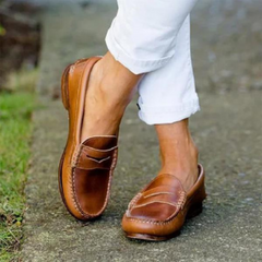 Damen Bequeme Klassische Loafer | Leicht und Vielseitig in Braun