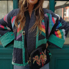 Charmante Damen Blazer im Vintage-Stil in Grün
