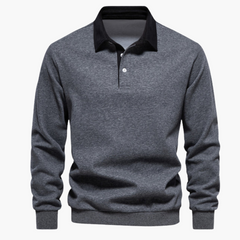 Hans | Freizeit-Poloshirt in Dunkelgrau