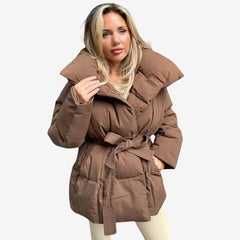 Maria | Elegante Wattierte Jacke in Braun