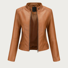 Jeniffer™ | Lederjacke im modernen Stil in Hellbraun