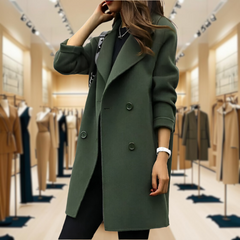 Mila | Ikonischer Trenchcoat in Legergroen