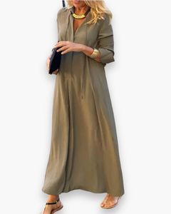Damen Elegantes Maxi kleid | Sommer Lange Kleider in Braun