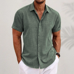 Herren Klassisches Button-up Hemd | Sommerlich Elegant in Grün