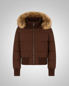 Isabel | Damen Gesteppter Winter Jacke Parka in Braun