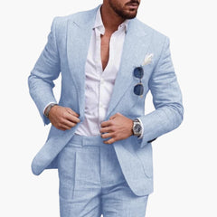 Zweiteiliger Business Anzug für Herren in Himmelblau