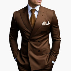 Zweireiher-Anzug für Herren - Klassisches Design mit Stil in Braun