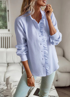 Chesley - Elegante und stilvolle gestreifte Bluse in Blau