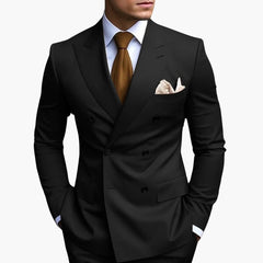 Zweireiher-Anzug für Herren - Klassisches Design mit Stil in Schwarz