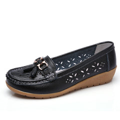 Siena® | Bequeme neue Damen-Erbsenpantoffeln in Schwarz