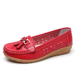Siena® | Bequeme neue Damen-Erbsenpantoffeln in Rot