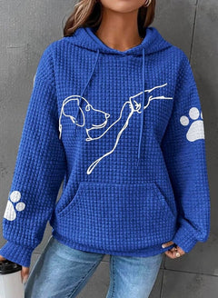 PawPound - Bequemer und warmer Hoodie für Frauen in Blau