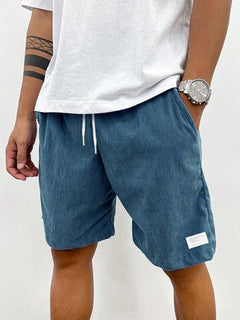 Herren Relaxed Fit Freizeit Kurze Shorts in Blau