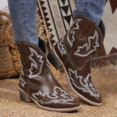Damen Stilvolle Cowboystiefel | Westernstiefel für Elegante Looks in Braun