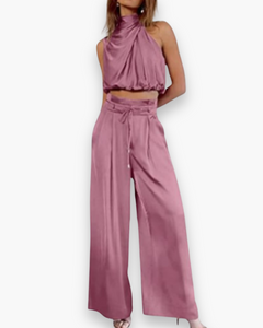 Damen Eleganter Jumpsuit | Festlich Sommer Jumpsuit in Rosa