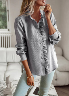 Chesley - Elegante und stilvolle gestreifte Bluse in Grau