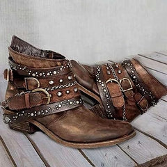 Damen Stiefeletten Cowboystiefel | Spitz in Braun