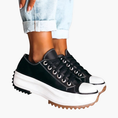 Sofie | Bequeme Schuhe mit Dickem Absatz in Schwarz