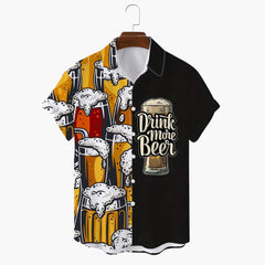 Biermotiv Hemd für Herren - Oktoberfest 2025 in Schwarz