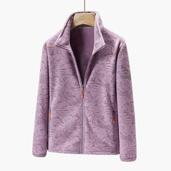 Unisex-Jacke mit Reißverschluss und Seitentaschen in Hellviolett