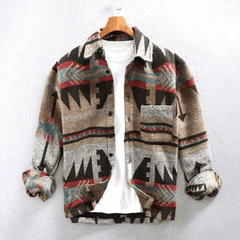 Jenson | Exklusives Hemd aus Jacquard-Flanell in Rustikales Braun