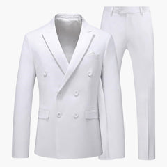 Sommeranzug moderner - Stil für Herren mit elegantem Schnitt in Weiß