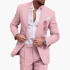 Zweiteiliger Business Anzug für Herren in Rosa
