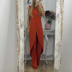 Birte - Elegantes Zweiteiliges Kleid in Rot
