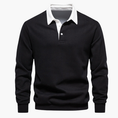Hans | Freizeit-Poloshirt in Schwarz