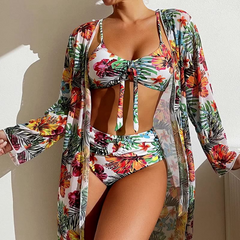 Freja - Bedrucktes Bikini-Set in Weiß