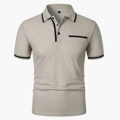 Kevin | Stilvolles Poloshirt in Hellgrau