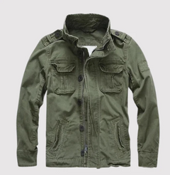 Basil - Retro-Jeansjacke mit mehreren Taschen in Armeegrün