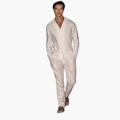 Zweiteiliges Sommer Set für Herren - Leicht & Bequem in Beige