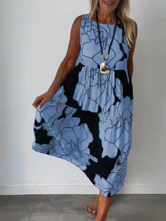 Joleen - Kleid - Ärmellos in Blau