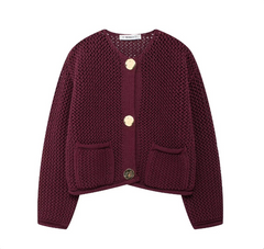 Rihanna - Dick Gestrickte Strickjacke - Herbst-Oberbekleidung in Rot