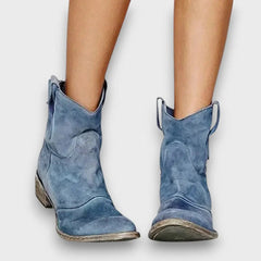 Trudy – Ankle-Boots im Western-Stil in Blau