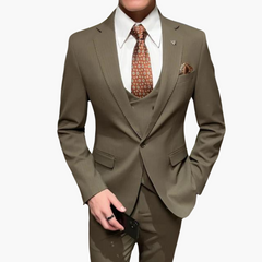Business Anzug - Herren Slim Fit Look für festliche Anlässe in Kaffee