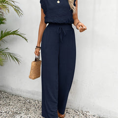 Noémie  | Elegantes Ensemble in Marineblau
