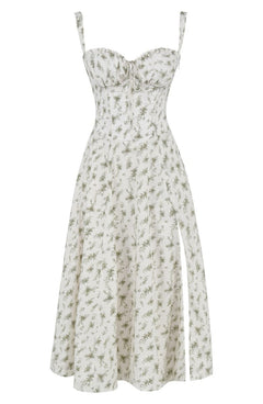 Julia | Sommerkleid in Grün - Blumenmuster