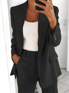 Kelly - Elegantes Business-Set [Blazer+Hose] in Schwarz