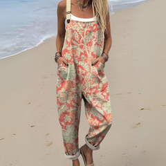 Millie | Retro Floral Dress in Jumpsuit