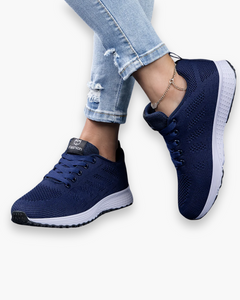 Damen Atmungsaktive Sport Sneakers | Sportlich in Marine Blau