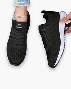 Damen Atmungsaktive Sport Sneakers | Sportlich in Schwarz